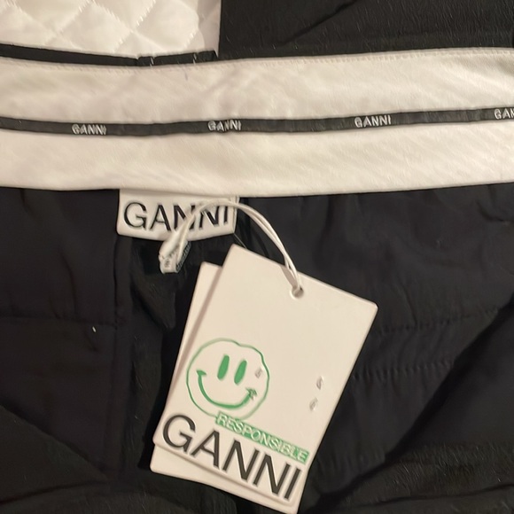 NWT Ganni black tailored heavy crepe trouser size 4 - Picture 11 of 16